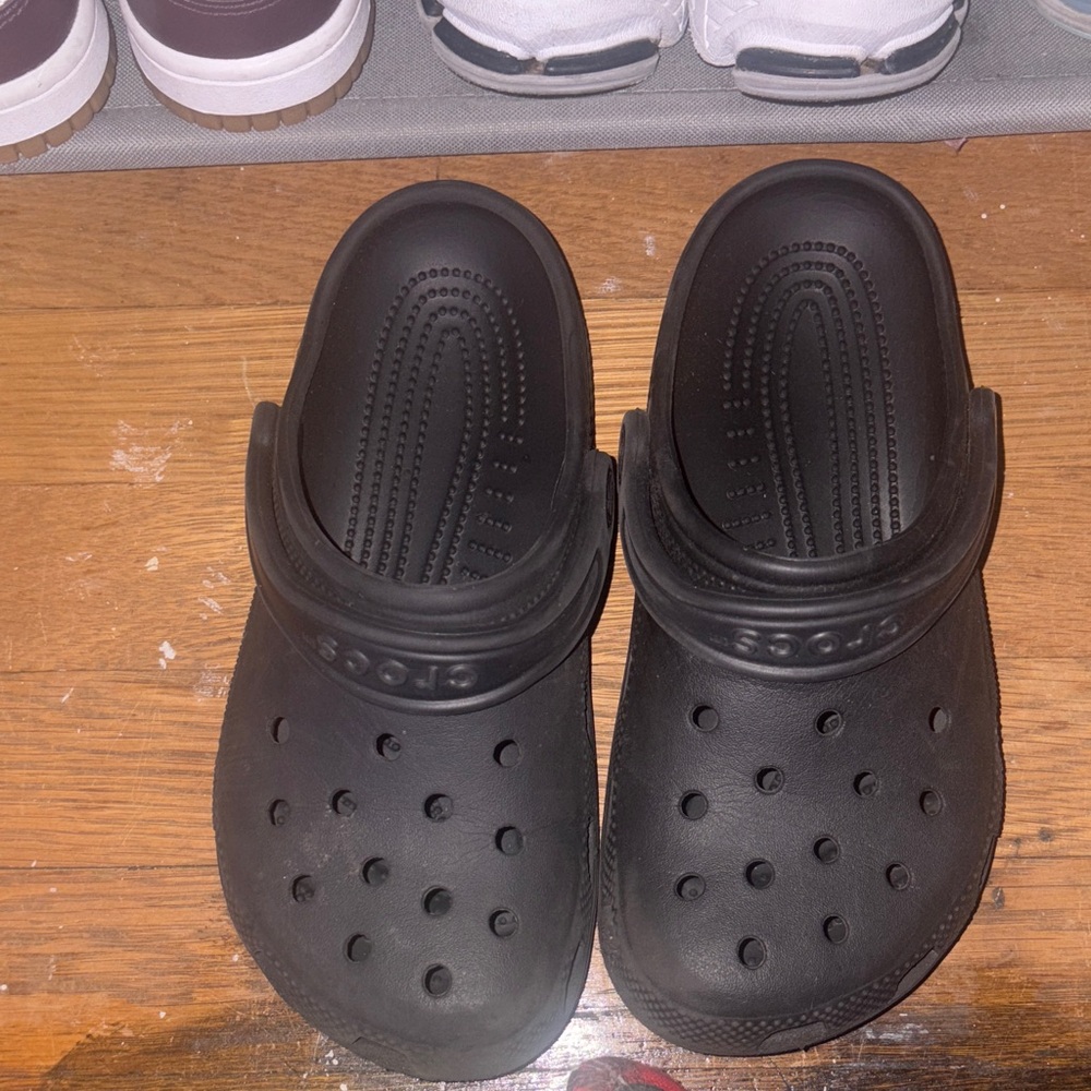 CROCS Kids Black Slip-On Clogs